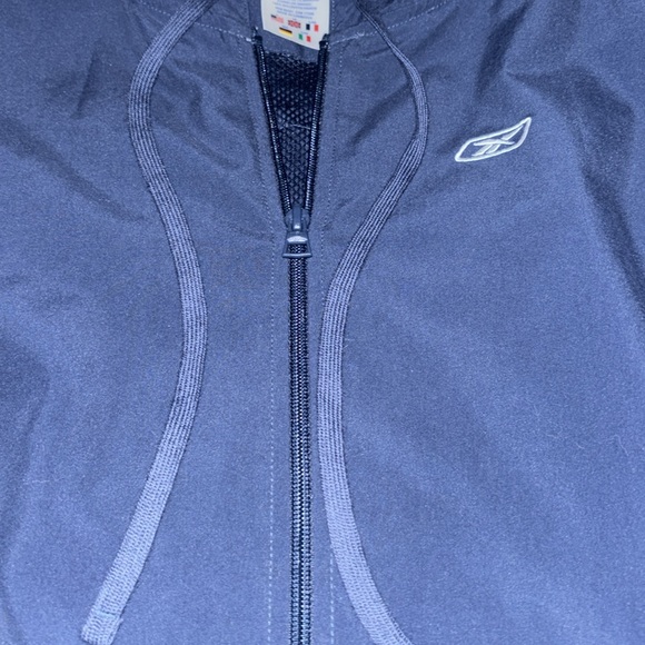 RBK Spring Windbreaker Women’s Hooded Waist Drawstring Sz. Large NWOT Navy Coat - Picture 7 of 14